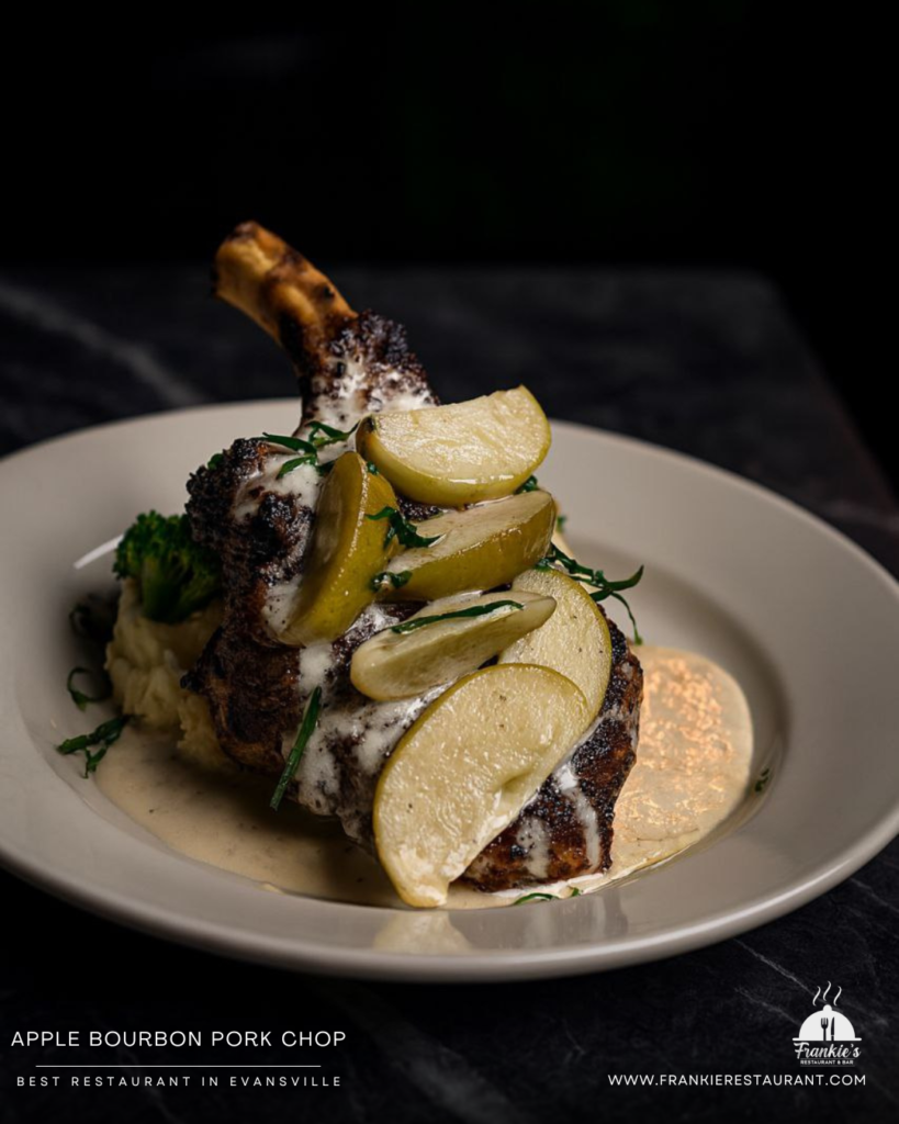 apple bourbon pork chop